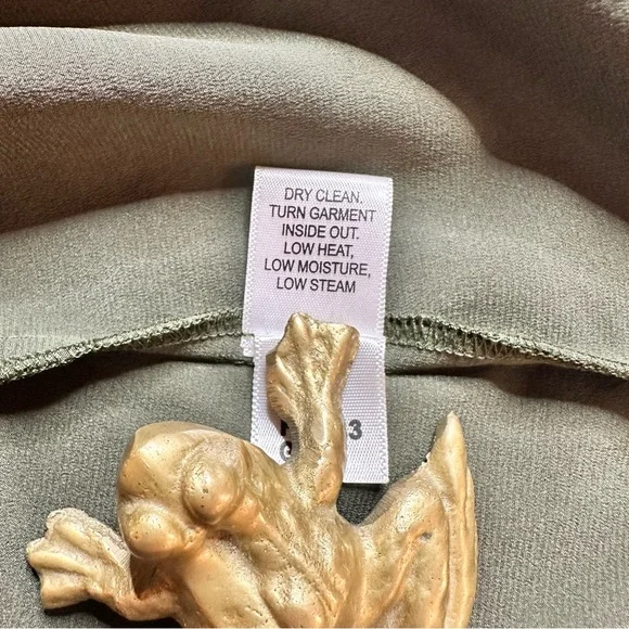 Vtg St. John Black Label Sz 10 Top Green Silk Blend Sleeveless Tank Luxury Layer - Picture 7 of 12